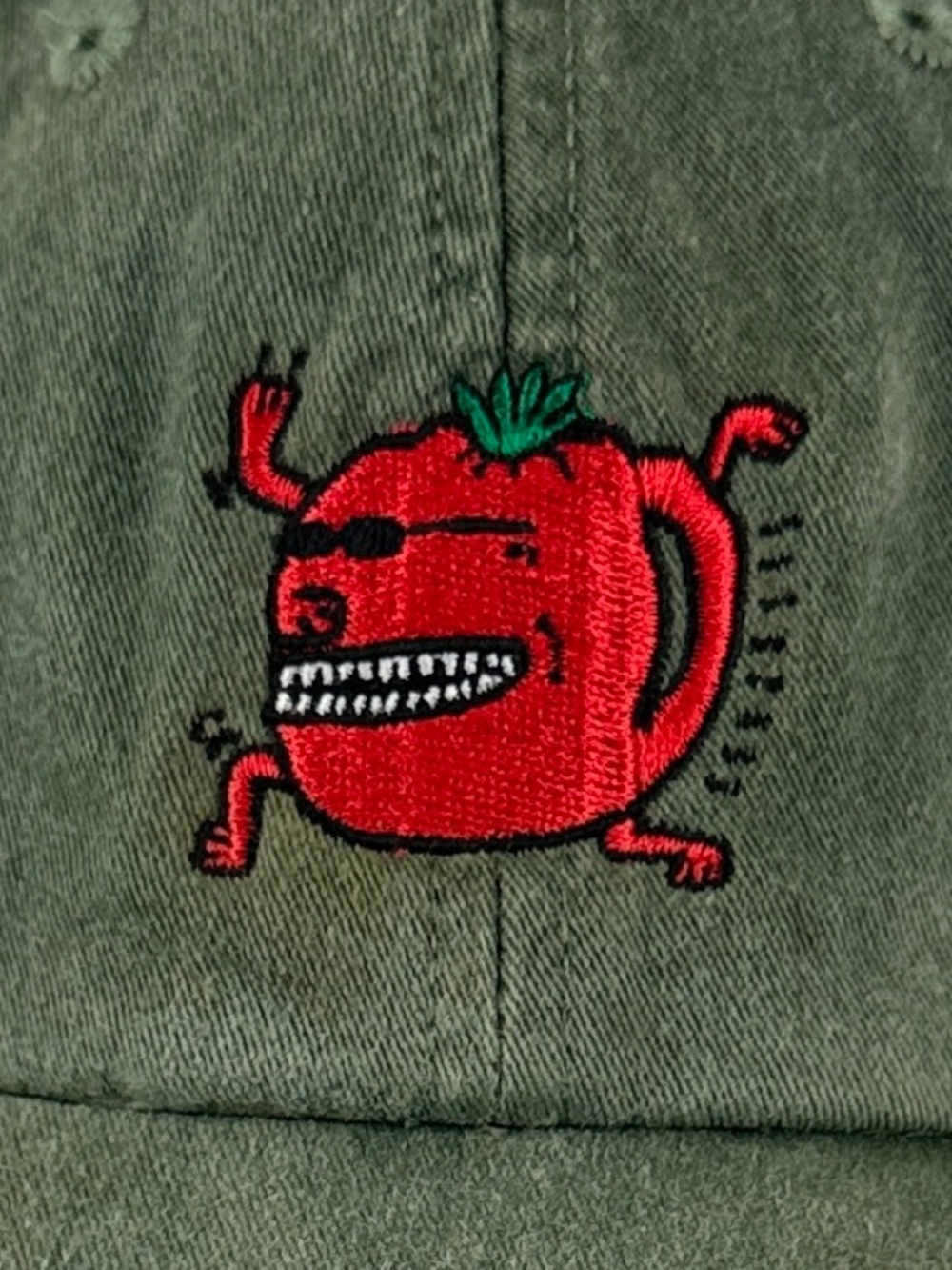 Brand New wTags Green Baseball Cap w Cartoon Tomatoe Adams Cool Crown X Rd Farm